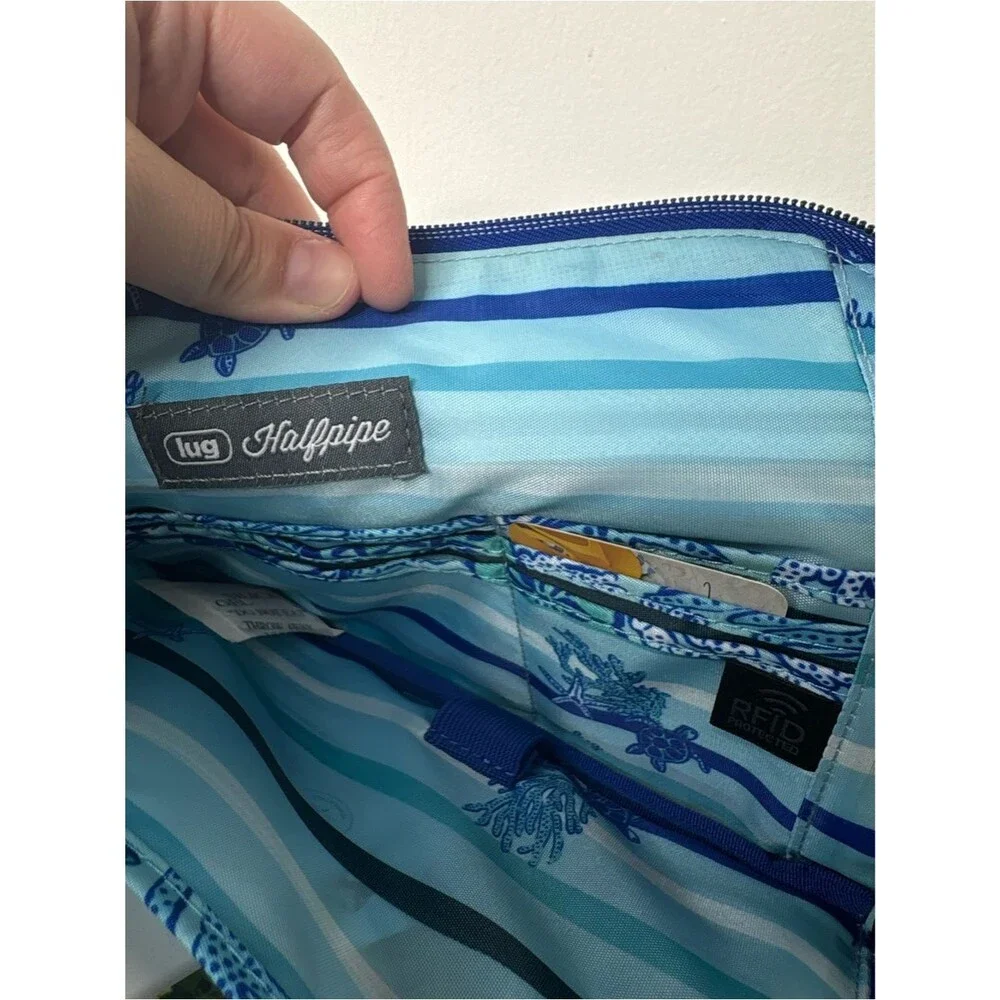 Lug Halfpipe Zip Wristlet Wallet Sealife Beach Vacation Large Clutch